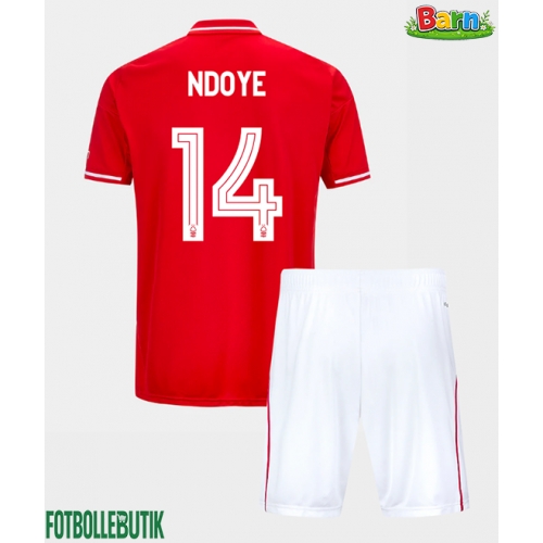 Nottingham Forest Dan Ndoye #14 Hemmaställ Barn 2025-26 Kortärmad (+ Korta byxor)